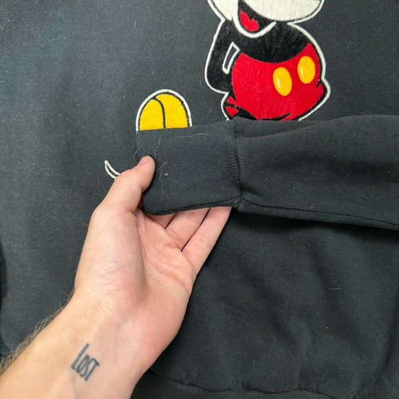 Disney Mickey Mouse 80s Vintage Black Red Yellow Crewneck - Picture 5 of 7